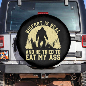 Funny Bigfoot Spare Tire Cover Sasquatch Big Foot Eat My Ass Vintage Cryptid Meme TS10 No hole Black Print Your Wear