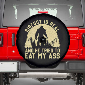 Funny Bigfoot Spare Tire Cover Sasquatch Big Foot Eat My Ass Vintage Cryptid Meme TS10 Black Print Your Wear