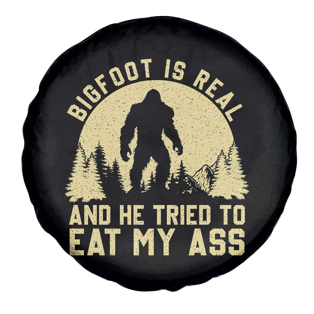 Funny Bigfoot Spare Tire Cover Sasquatch Big Foot Eat My Ass Vintage Cryptid Meme TS10 Print Your Wear