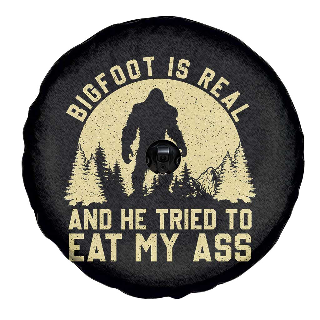 Funny Bigfoot Spare Tire Cover Sasquatch Big Foot Eat My Ass Vintage Cryptid Meme TS10 Print Your Wear