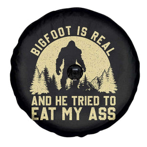 Funny Bigfoot Spare Tire Cover Sasquatch Big Foot Eat My Ass Vintage Cryptid Meme TS10 Print Your Wear