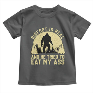 Funny Bigfoot Toddler T Shirt Sasquatch Big Foot Eat My Ass Vintage Cryptid Meme TS10 Dark Heather Print Your Wear