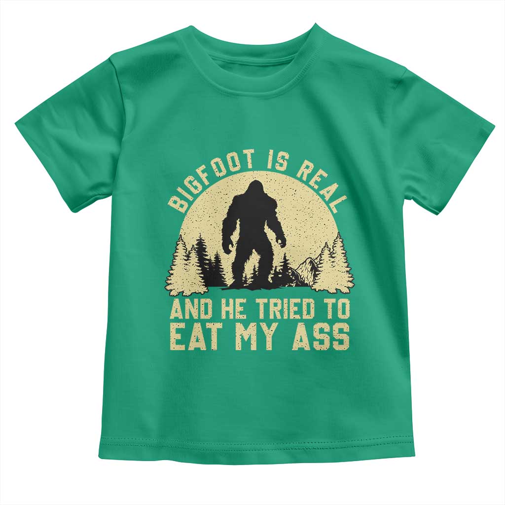 Funny Bigfoot Toddler T Shirt Sasquatch Big Foot Eat My Ass Vintage Cryptid Meme TS10 Irish Green Print Your Wear