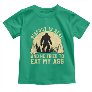 Funny Bigfoot Toddler T Shirt Sasquatch Big Foot Eat My Ass Vintage Cryptid Meme TS10 Irish Green Print Your Wear