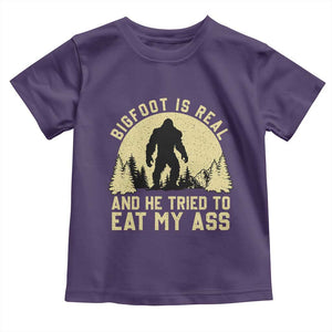 Funny Bigfoot Toddler T Shirt Sasquatch Big Foot Eat My Ass Vintage Cryptid Meme TS10 Purple Print Your Wear