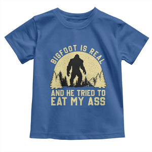 Funny Bigfoot Toddler T Shirt Sasquatch Big Foot Eat My Ass Vintage Cryptid Meme TS10 Royal Blue Print Your Wear