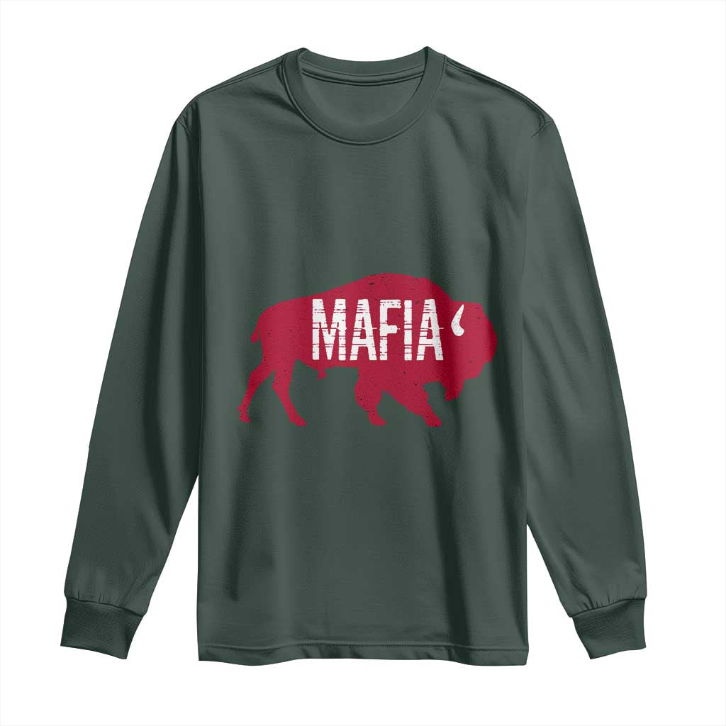 Let's Go BF Long Sleeve Shirt Funny Mafia WNY Pride Red BFB Sports Fan TS10 Dark Forest Green Print Your Wear