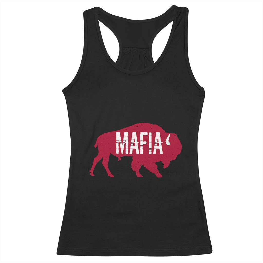 Let's Go Buffalo Racerback Tank Top Funny Mafia WNY Pride Red Buffalo TS10 Black Print Your Wear
