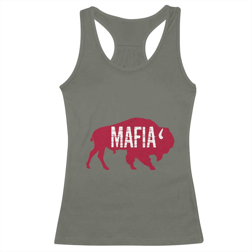 Let's Go BF Racerback Tank Top Funny Mafia WNY Pride Red BFB Sports Fan TS10 Military Green Print Your Wear