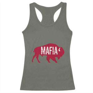 Let's Go Buffalo Racerback Tank Top Funny Mafia WNY Pride Red Buffalo TS10 Military Green Print Your Wear