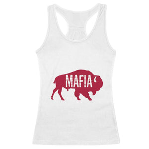 Let's Go Buffalo Racerback Tank Top Funny Mafia WNY Pride Red Buffalo TS10 White Print Your Wear