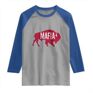 Let's Go Buffalo Raglan Shirt Funny Mafia WNY Pride Red Buffalo TS10 Sport Gray Royal Print Your Wear