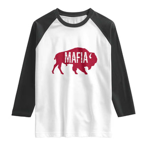 Let's Go Buffalo Raglan Shirt Funny Mafia WNY Pride Red Buffalo TS10 White Black Print Your Wear