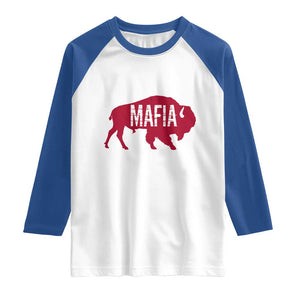 Let's Go Buffalo Raglan Shirt Funny Mafia WNY Pride Red Buffalo TS10 White Royal Print Your Wear