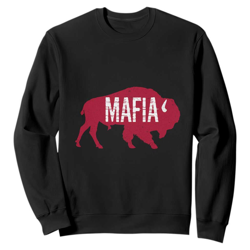 Let's Go Buffalo Sweatshirt Funny Mafia WNY Pride Red Buffalo TS10 Black Print Your Wear