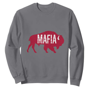 Let's Go Buffalo Sweatshirt Funny Mafia WNY Pride Red Buffalo TS10 Charcoal Print Your Wear