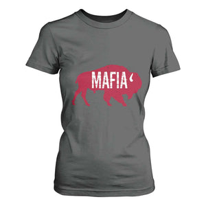 Let's Go Buffalo T Shirt For Women Funny Mafia WNY Pride Red Buffalo TS10 Dark Heather Print Your Wear