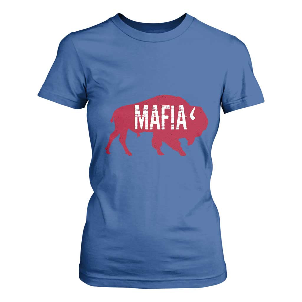 Let's Go Buffalo T Shirt For Women Funny Mafia WNY Pride Red Buffalo TS10 Royal Blue Print Your Wear