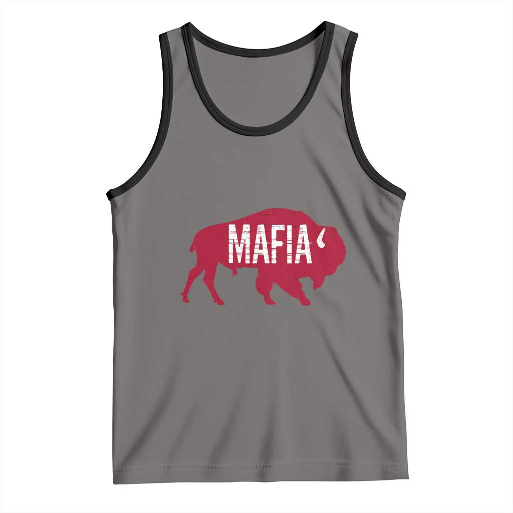 Let's Go BF Tank Top Funny Mafia WNY Pride Red BFB Sports Fan TS10 Deep Heather Black Print Your Wear