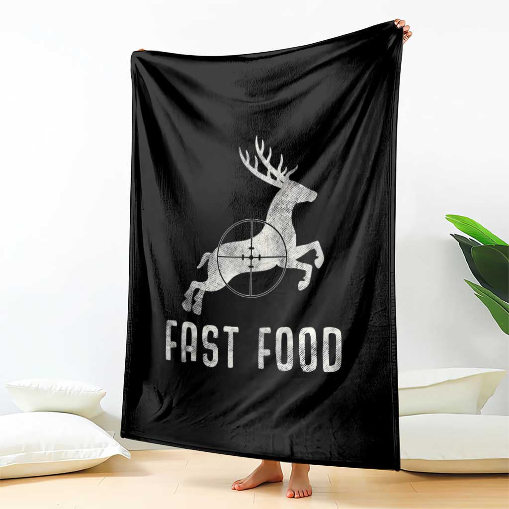 Deer Hunting Season Throw Blanket Funny Fast Food TS10 Print Your Wear