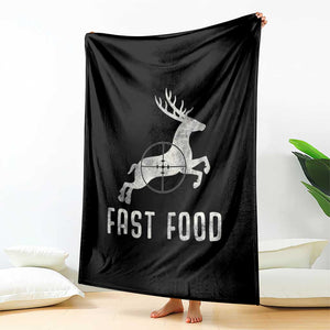 Deer Hunting Season Throw Blanket Funny Fast Food TS10 Print Your Wear