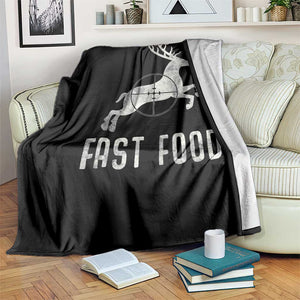 Deer Hunting Season Throw Blanket Funny Fast Food TS10 Print Your Wear