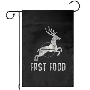 Deer Hunting Season Garden Flag Funny Fast Food TS10 Black Print Your Wear