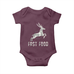 Deer Hunting Season Baby Onesie Funny Fast Food TS10 Maroon Print Your Wear