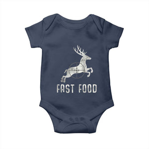 Deer Hunting Season Baby Onesie Funny Fast Food TS10 Navy Print Your Wear