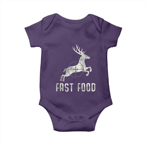 Deer Hunting Season Baby Onesie Funny Fast Food TS10 Purple Print Your Wear