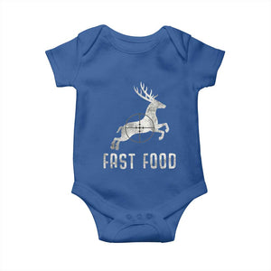 Deer Hunting Season Baby Onesie Funny Fast Food TS10 Royal Blue Print Your Wear