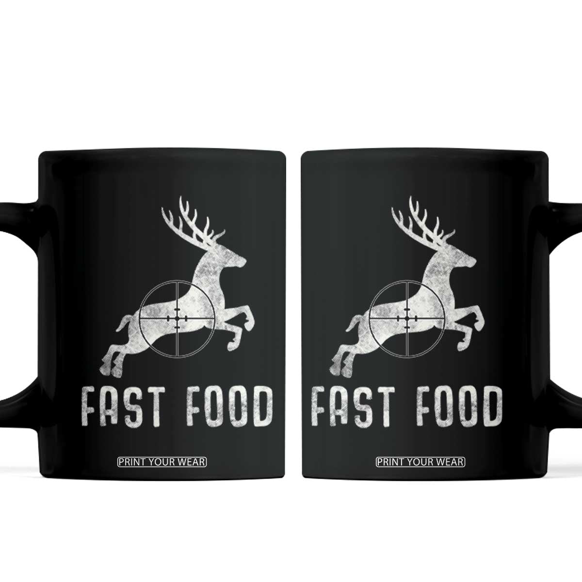 Deer Hunting Season Coffee Mug Funny Fast Food TS10 Black Print Your Wear