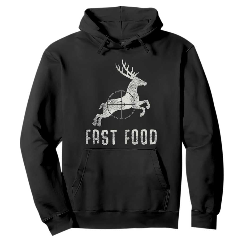 Deer Hunting Season Hoodie Funny Fast Food TS10 Black Print Your Wear