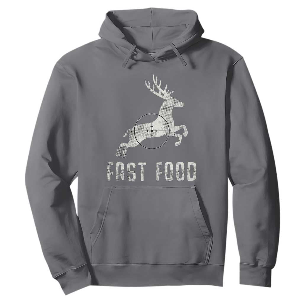 Deer Hunting Season Hoodie Funny Fast Food TS10 Charcoal Print Your Wear