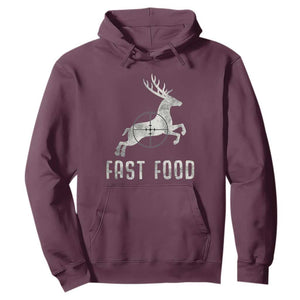 Deer Hunting Season Hoodie Funny Fast Food TS10 Maroon Print Your Wear