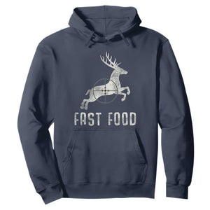 Deer Hunting Season Hoodie Funny Fast Food TS10 Navy Print Your Wear
