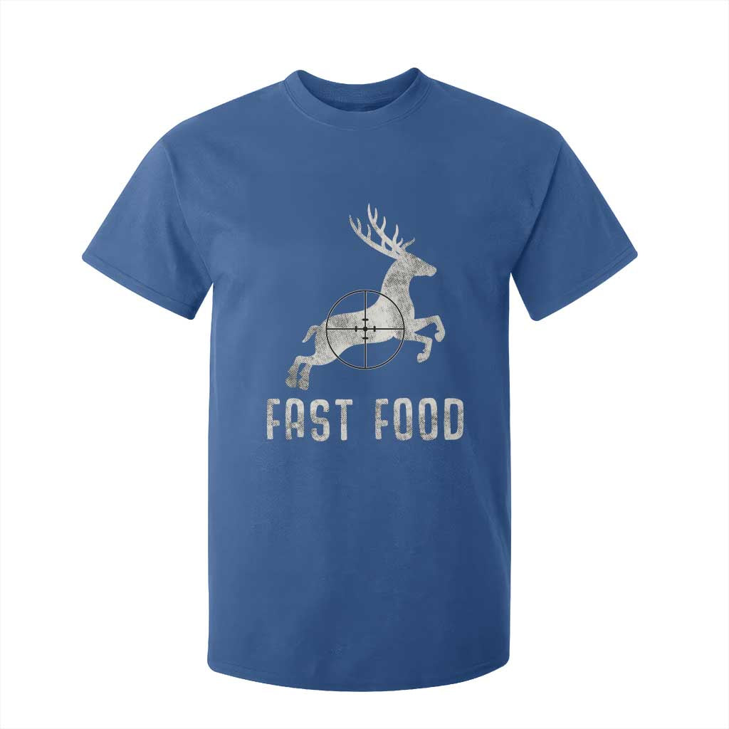 Deer Hunting Season T Shirt For Kid Funny Fast Food TS10 Royal Blue Print Your Wear