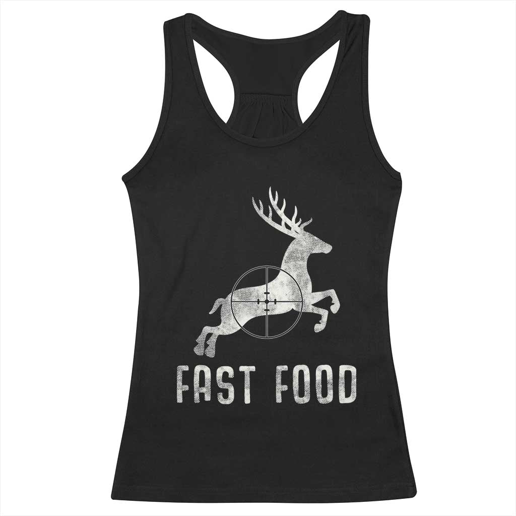 Deer Hunting Season Racerback Tank Top Funny Fast Food - Print Your Wear