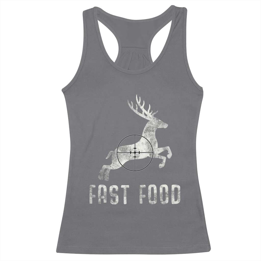 Deer Hunting Season Racerback Tank Top Funny Fast Food TS10 Charcoal Print Your Wear