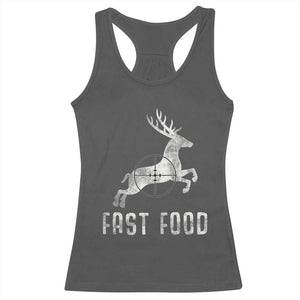 Deer Hunting Season Racerback Tank Top Funny Fast Food TS10 Dark Heather Print Your Wear