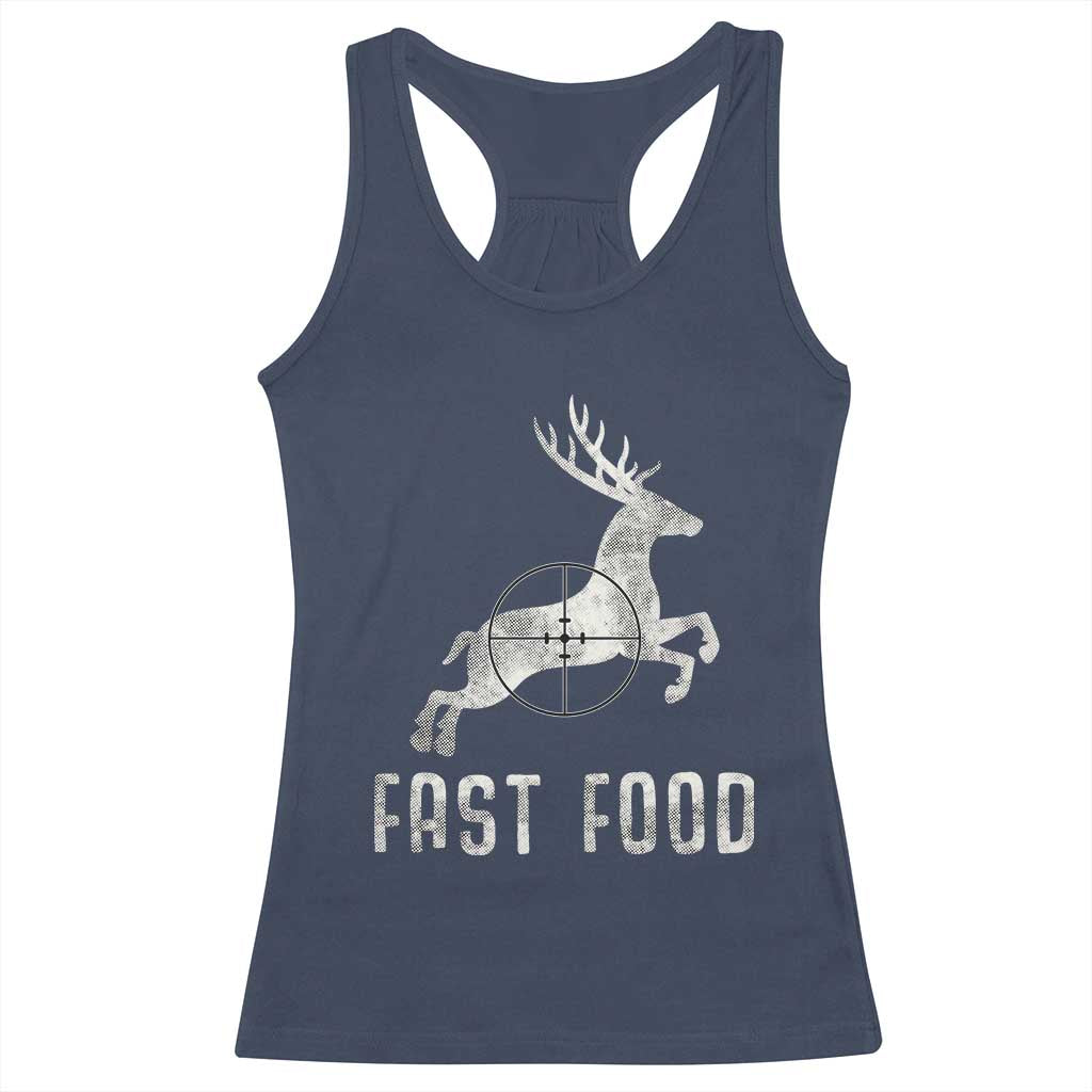 Deer Hunting Season Racerback Tank Top Funny Fast Food TS10 Navy Print Your Wear