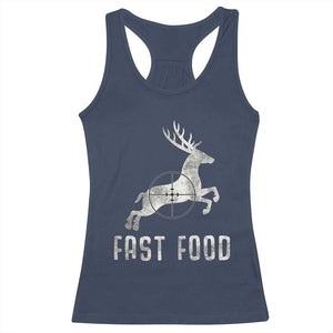 Deer Hunting Season Racerback Tank Top Funny Fast Food TS10 Navy Print Your Wear