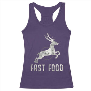 Deer Hunting Season Racerback Tank Top Funny Fast Food TS10 Purple Print Your Wear