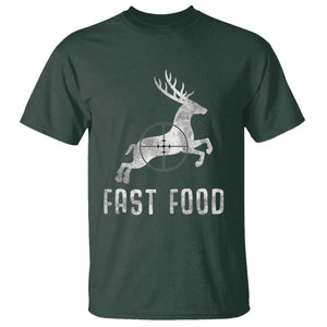 Deer Hunting Season T Shirt Funny Fast Food TS10 Dark Forest Green Print Your Wear