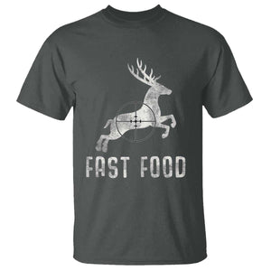 Deer Hunting Season T Shirt Funny Fast Food TS10 Dark Heather Print Your Wear