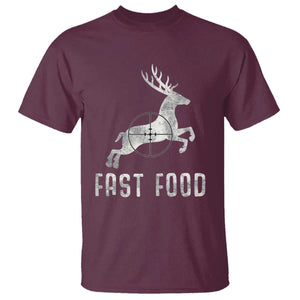 Deer Hunting Season T Shirt Funny Fast Food TS10 Maroon Print Your Wear
