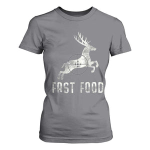 Deer Hunting Season T Shirt For Women Funny Fast Food TS10 Charcoal Print Your Wear