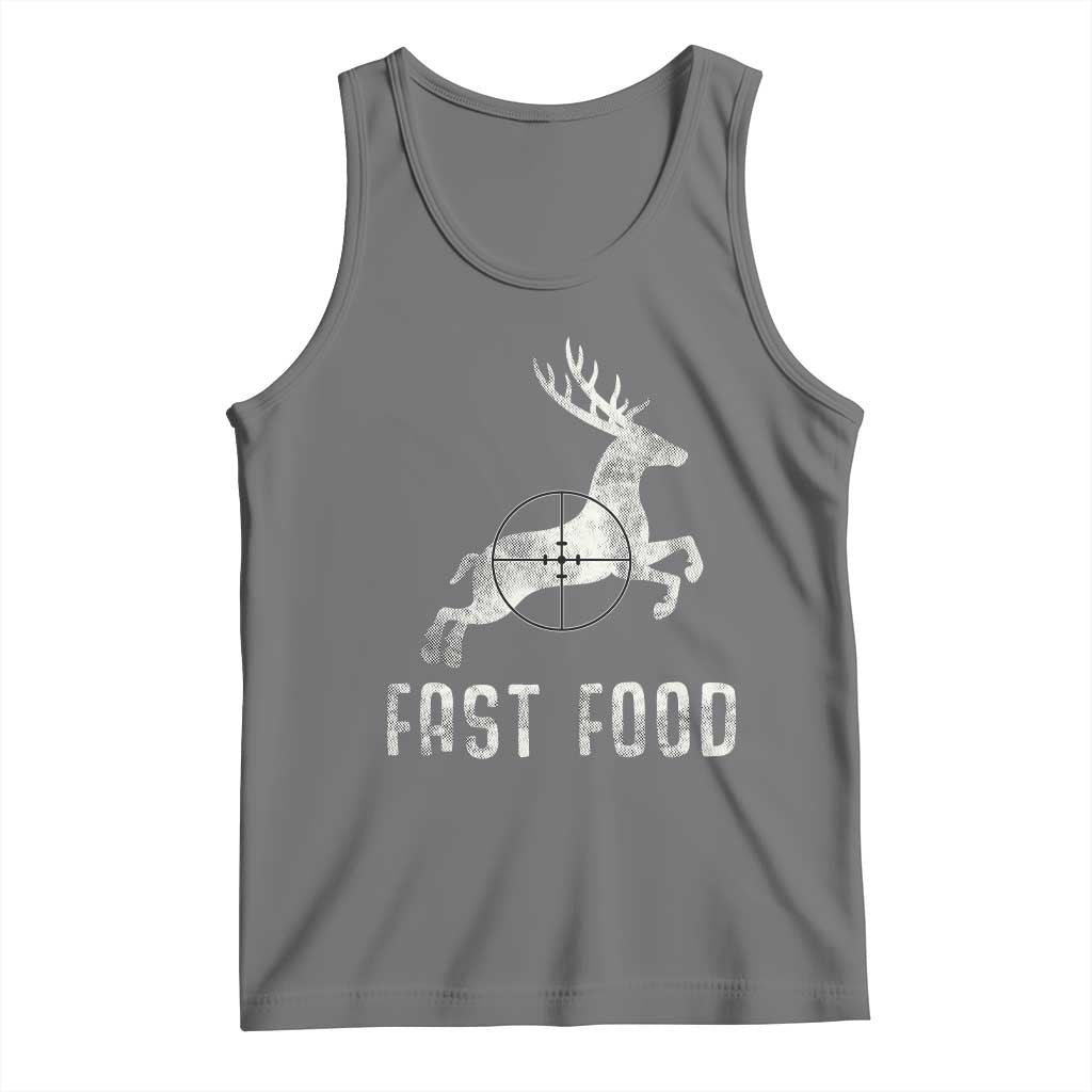 Deer Hunting Season Tank Top Funny Fast Food TS10 Black Heather Print Your Wear