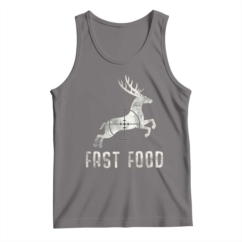 Deer Hunting Season Tank Top Funny Fast Food TS10 Deep Heather Print Your Wear