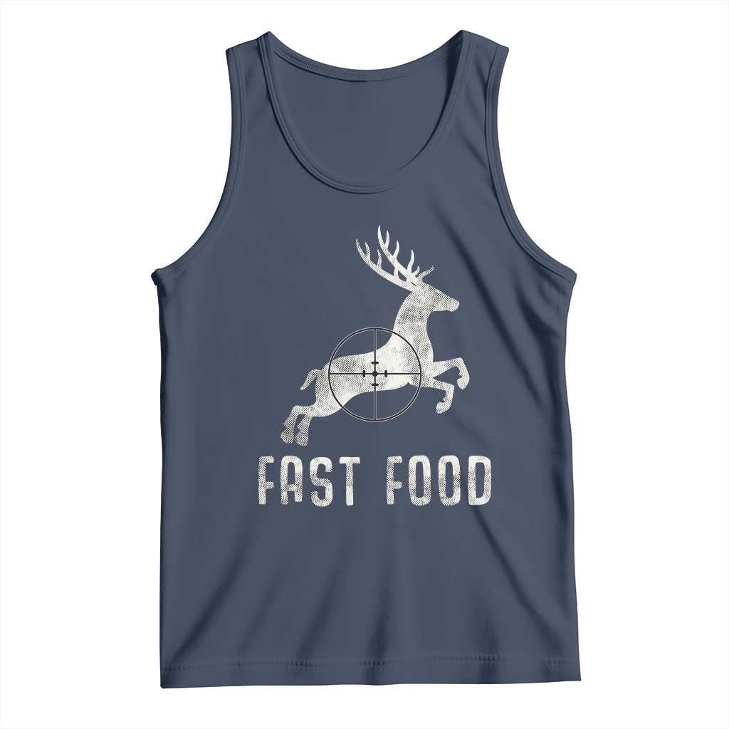 Deer Hunting Season Tank Top Funny Fast Food TS10 Navy Print Your Wear